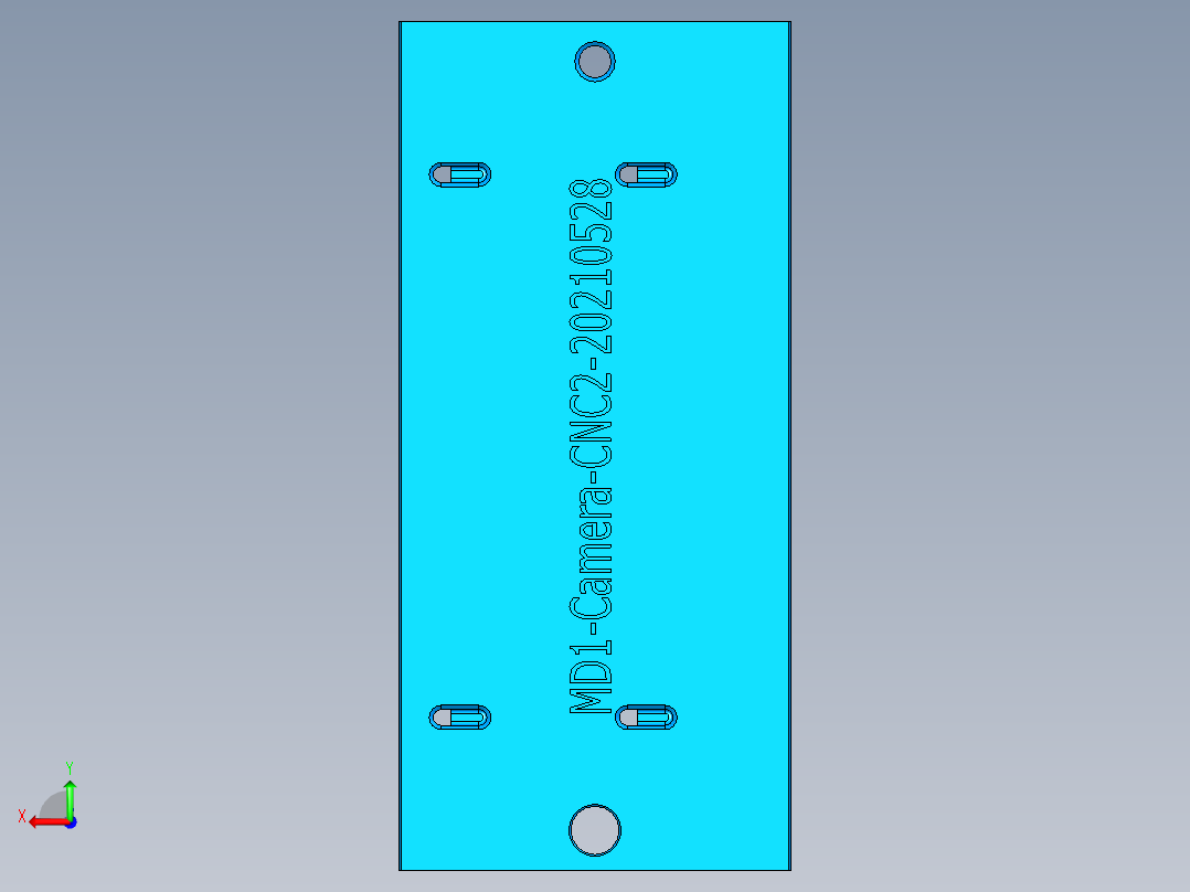 电脑摄像头保护盖外观面开粗UG编程程序模型后视图