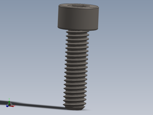 Screw_DIN_912_M4x14F_A2.SLDPRT公制内六角螺钉