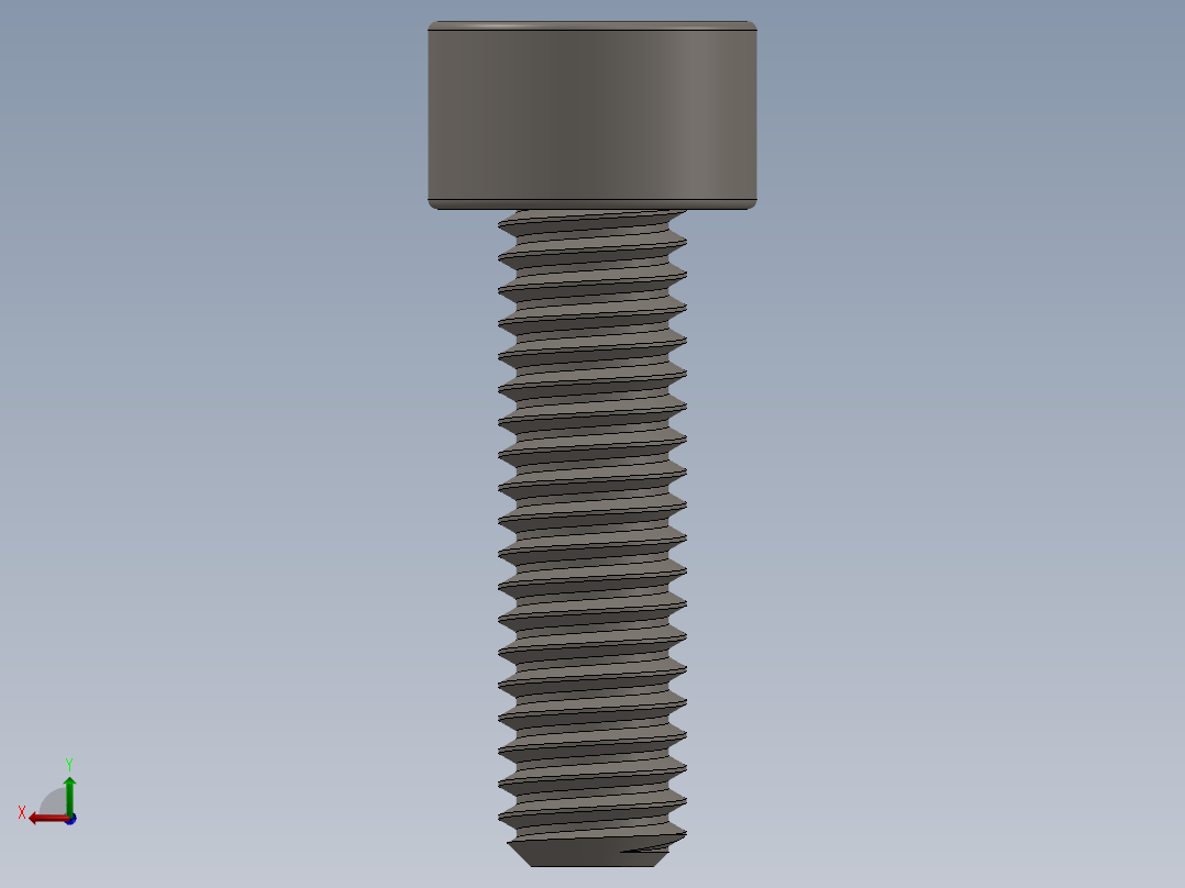 Screw_DIN_912_M4x14F_A2.SLDPRT公制内六角螺钉后视图