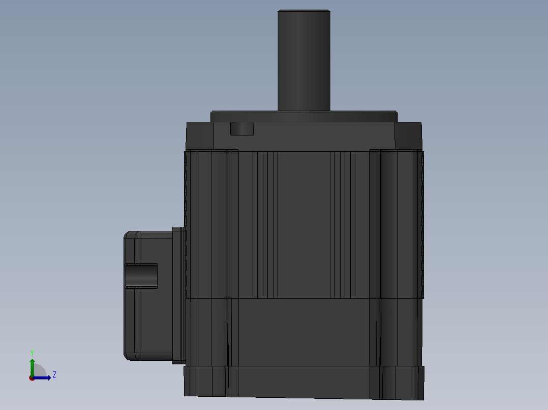 电机INOVANCE MSIH1-20B30CB-A331Z左视图