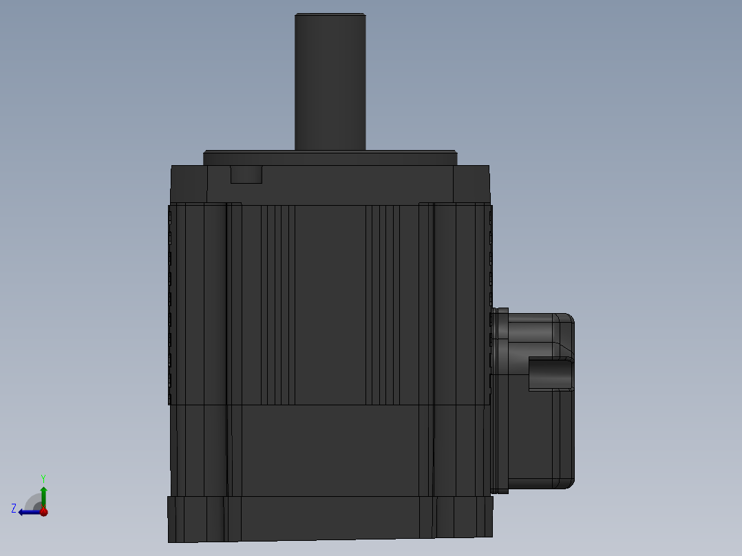 电机INOVANCE MSIH1-20B30CB-A331Z右视图
