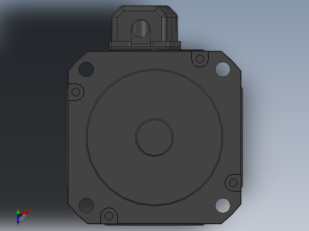 电机INOVANCE MSIH1-20B30CB-A331Z俯视图