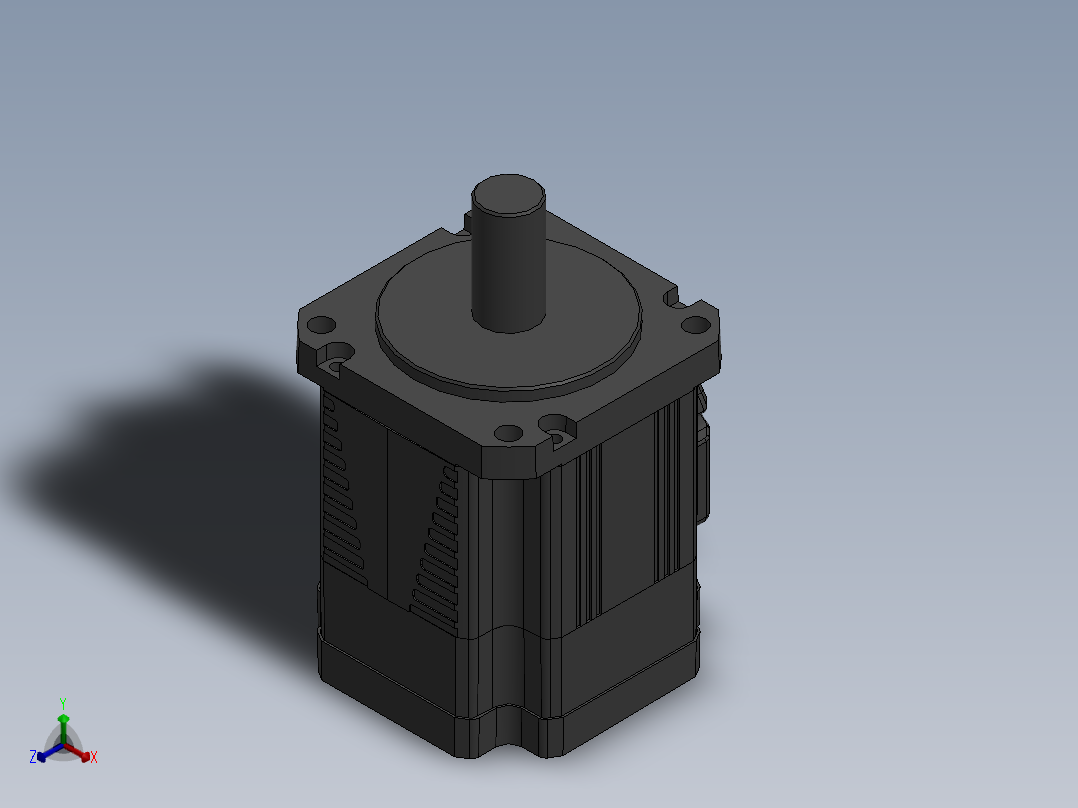 电机INOVANCE MSIH1-20B30CB-A331Z正等轴测图