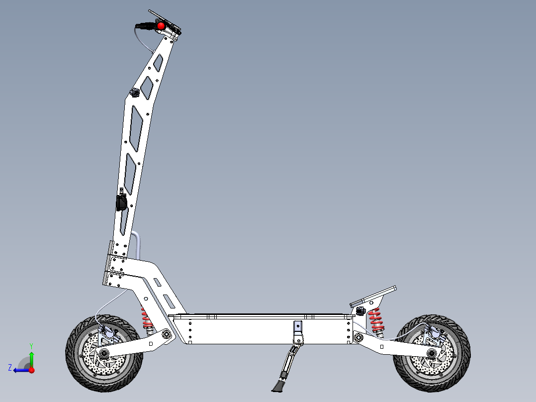 电动滑板车右视图