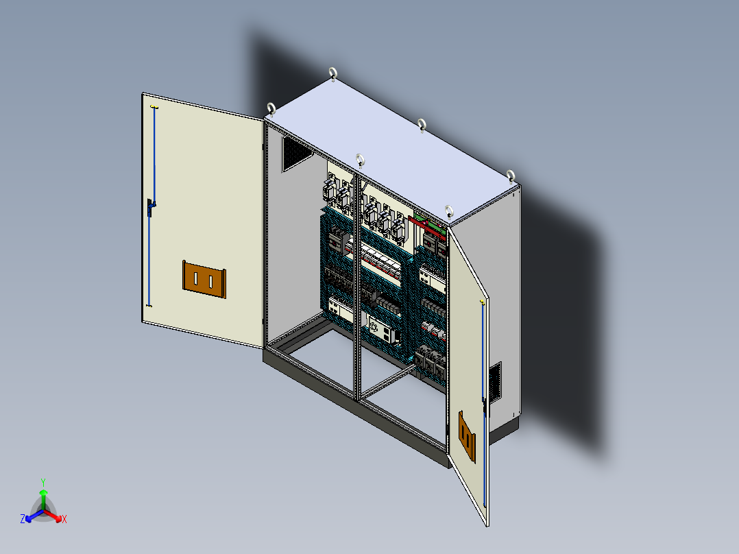 双柜组装刀开关风机plc控制柜