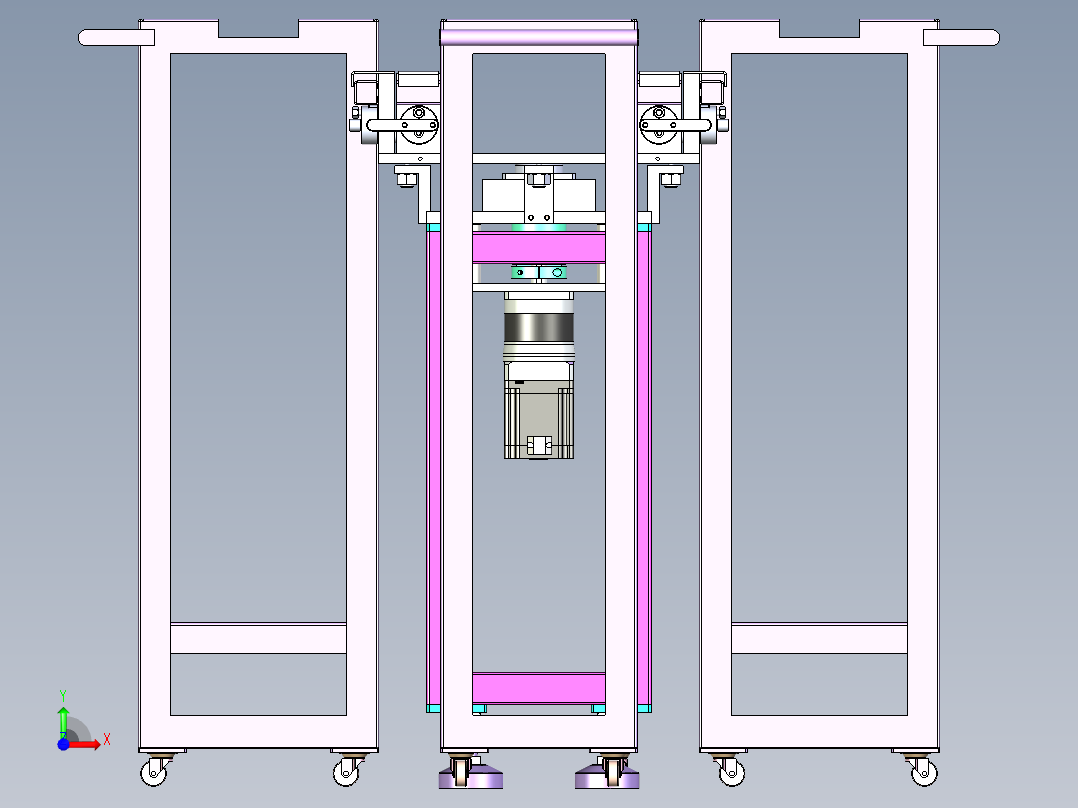 半导体晶圆盒转运架前视图