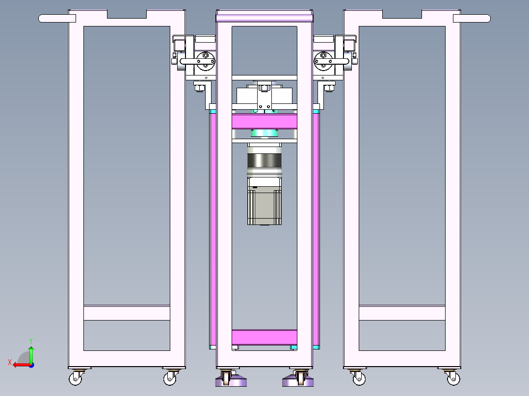 半导体晶圆盒转运架后视图