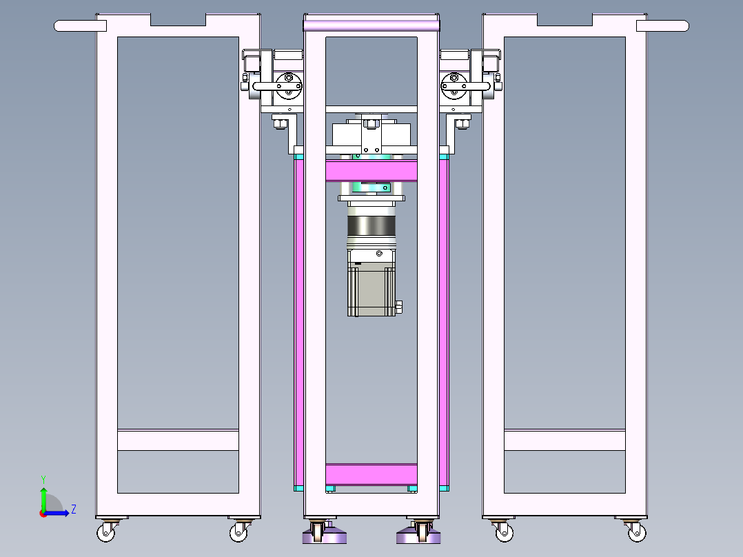半导体晶圆盒转运架左视图