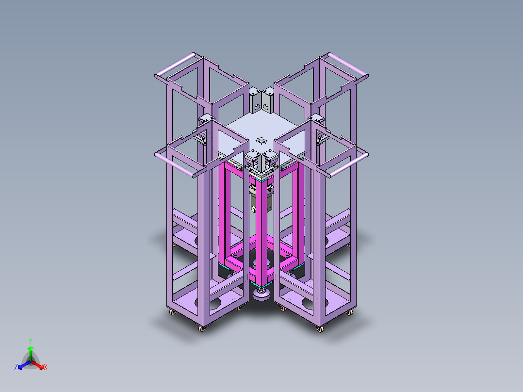 半导体晶圆盒转运架正等轴测图