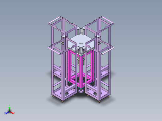 半导体晶圆盒转运架正等轴测缩略图