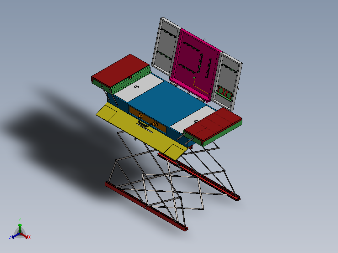 A2004470-便携式工具桌正等轴测图