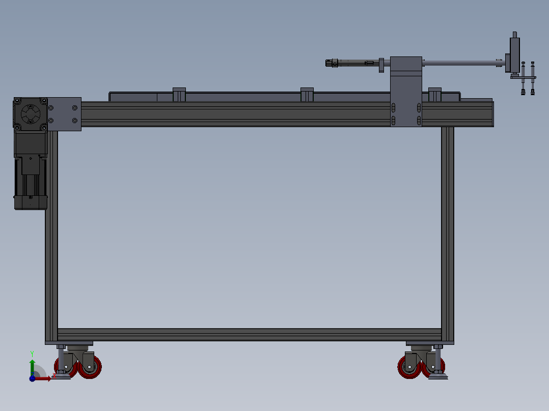 进料输送线前视图