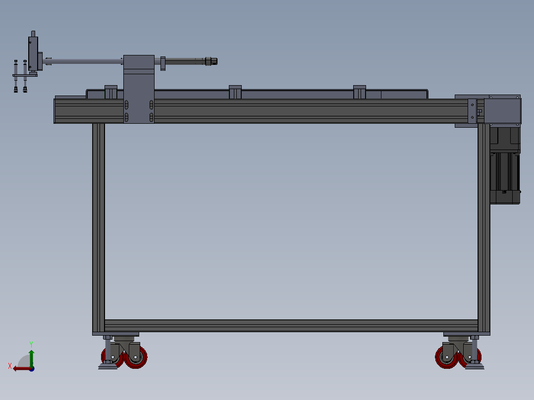 进料输送线后视图