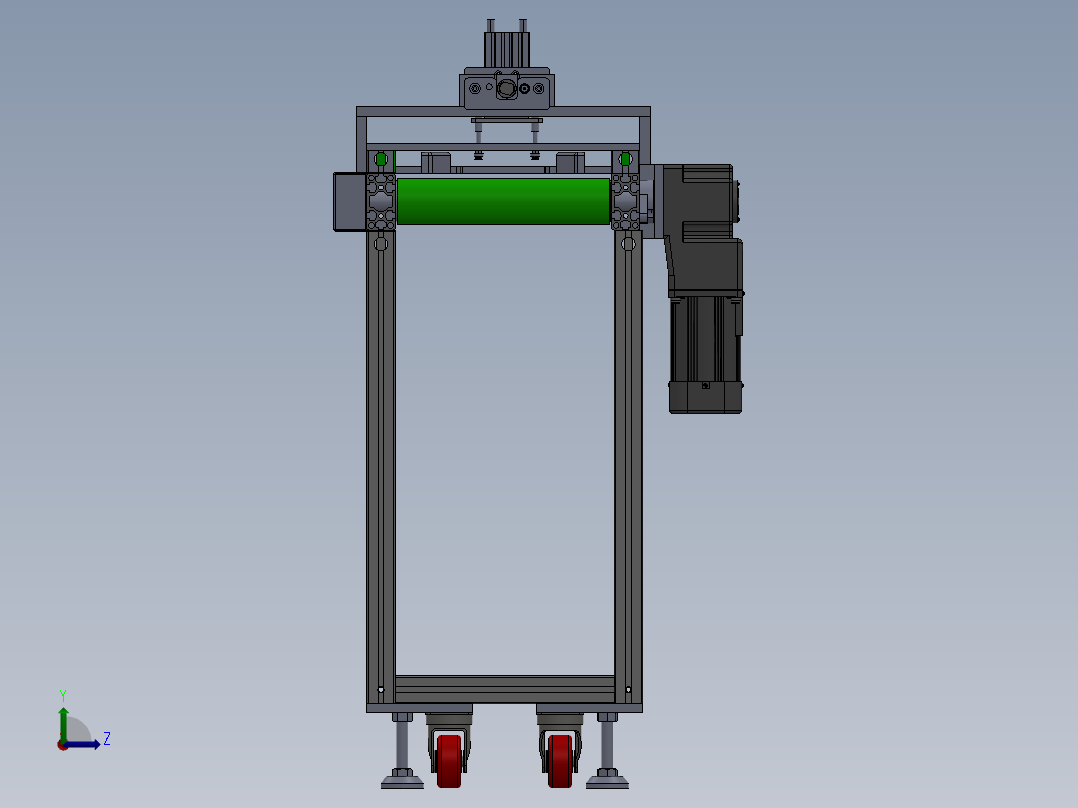 进料输送线左视图