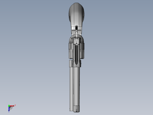 手枪左轮冲锋枪老式狙击步枪设计3D图纸rohm-model-63-22lr-revolver-prop SW STP IGS俯视缩略图