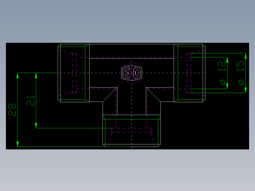 PARKER管接头EO Union tee T15L71X_front