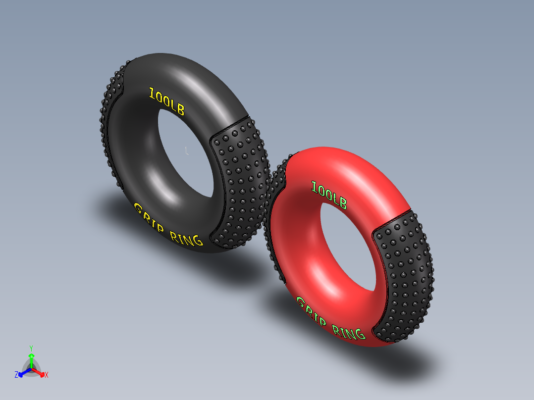 握力圈正等轴测图