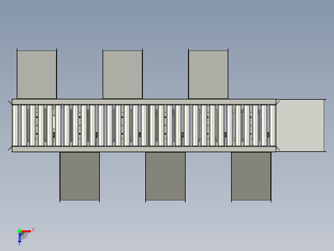 分拣滚轮线俯视图