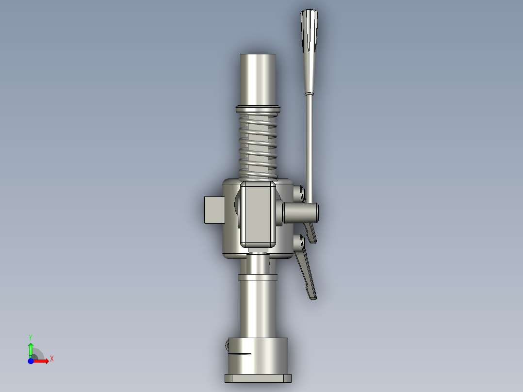 上模下压组件前视图