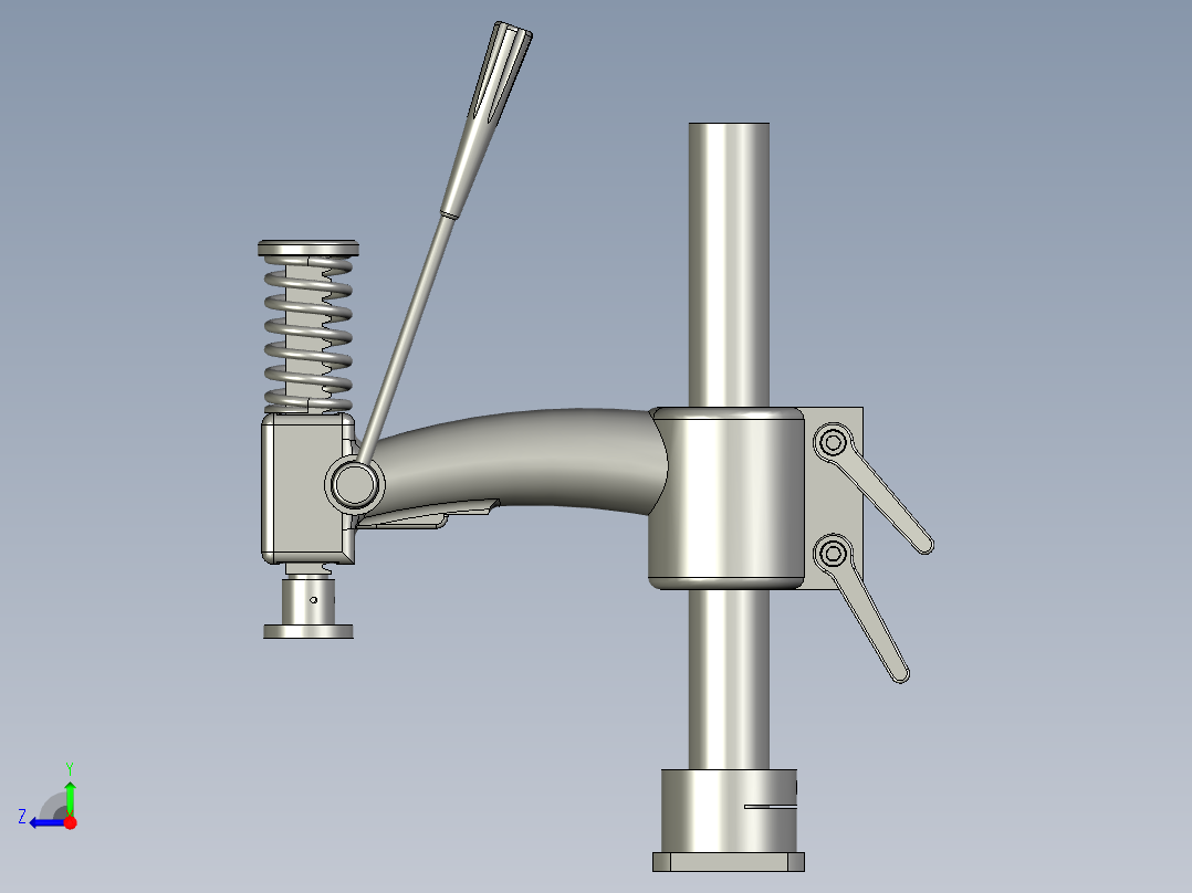 上模下压组件右视图