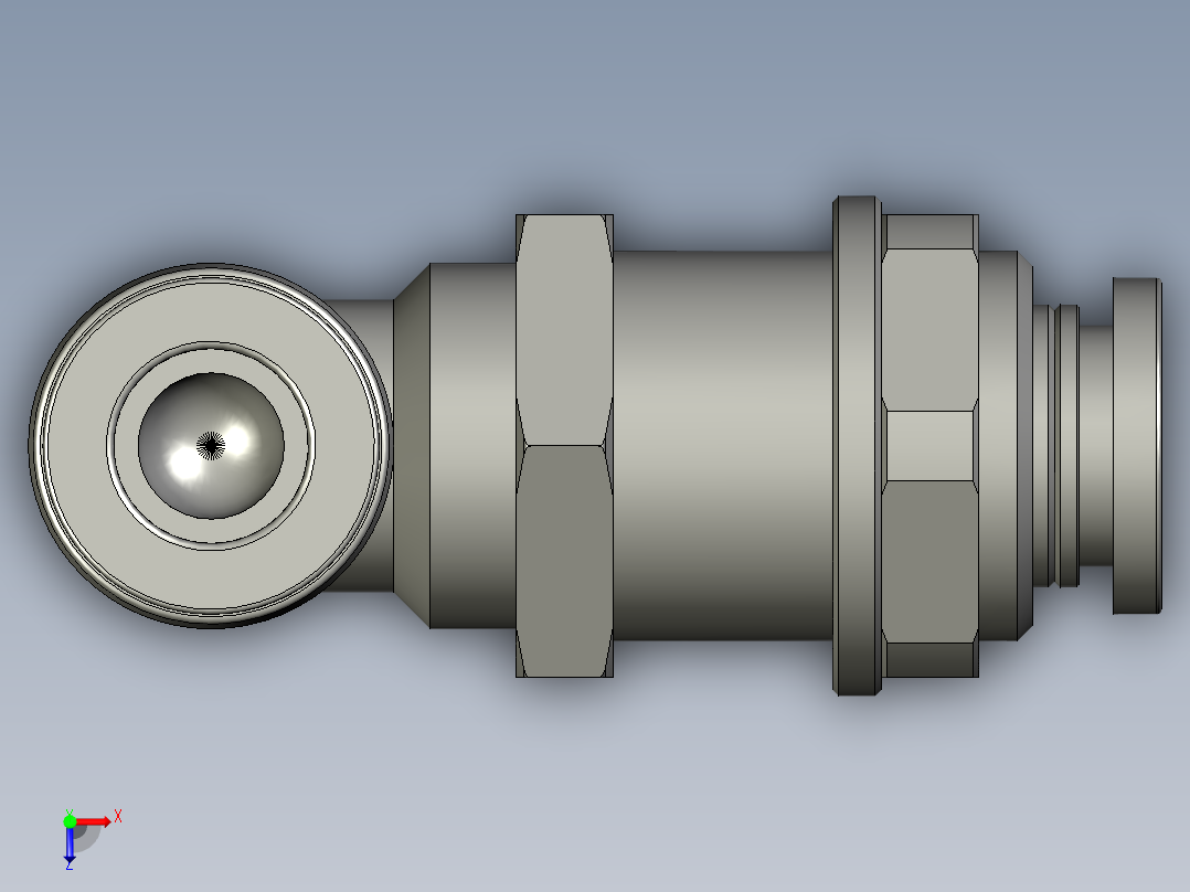 直角穿板接头PLM8俯视图