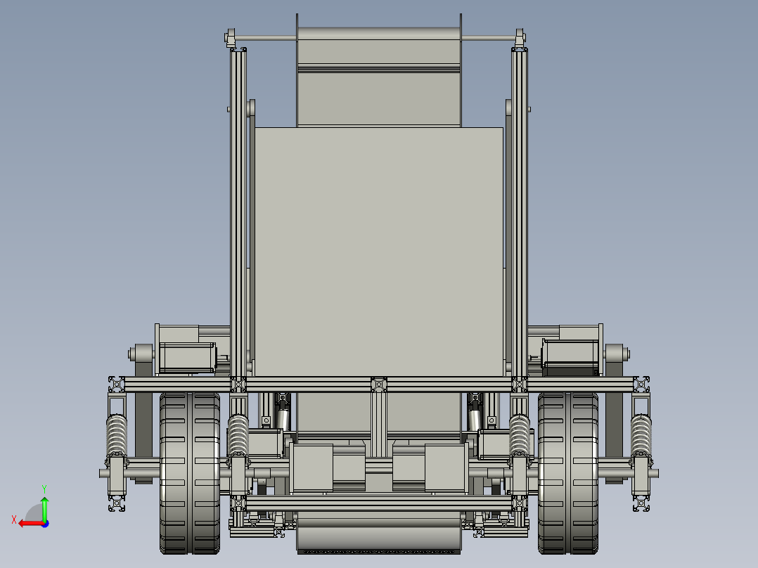 纯电动垃圾收集车后视图