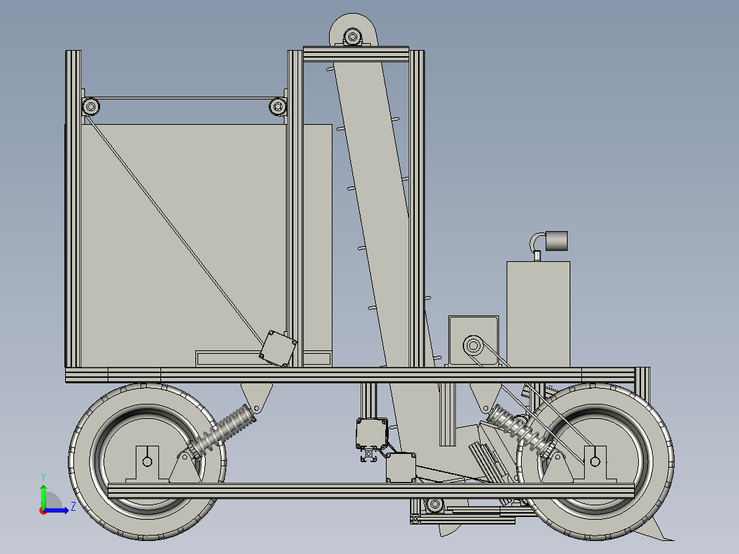 纯电动垃圾收集车左视图