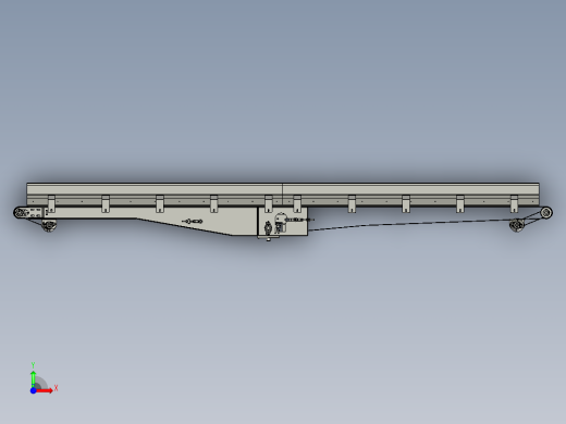 中心距行走分料皮带机及张紧装置前视缩略图