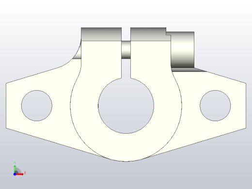 开口型铸造型法兰式导向轴支座[SPJ-10]前视缩略图