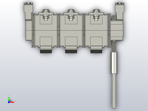 HH15-1000_3QA 3P隔离开关三维模型202012前视缩略图