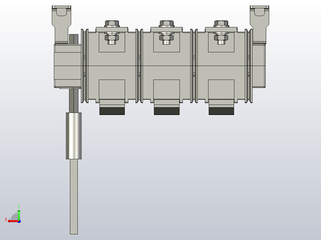 HH15-1000_3QA 3P隔离开关三维模型202012后视图