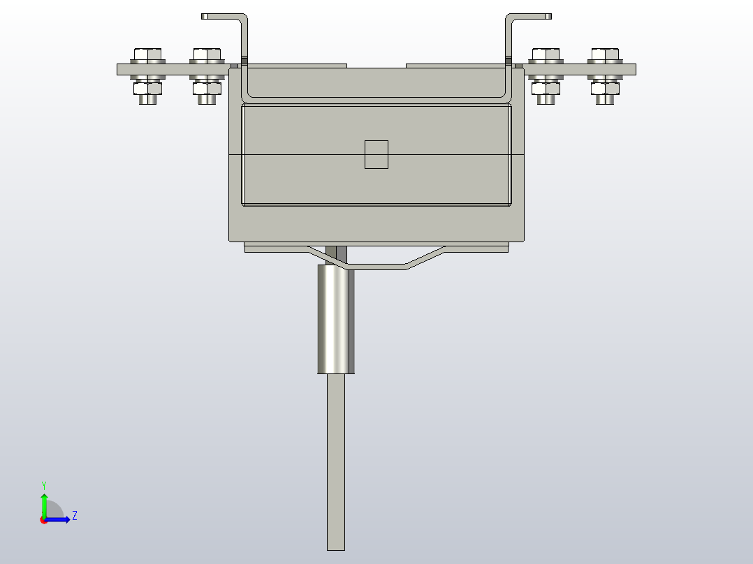 HH15-1000_3QA 3P隔离开关三维模型202012左视图