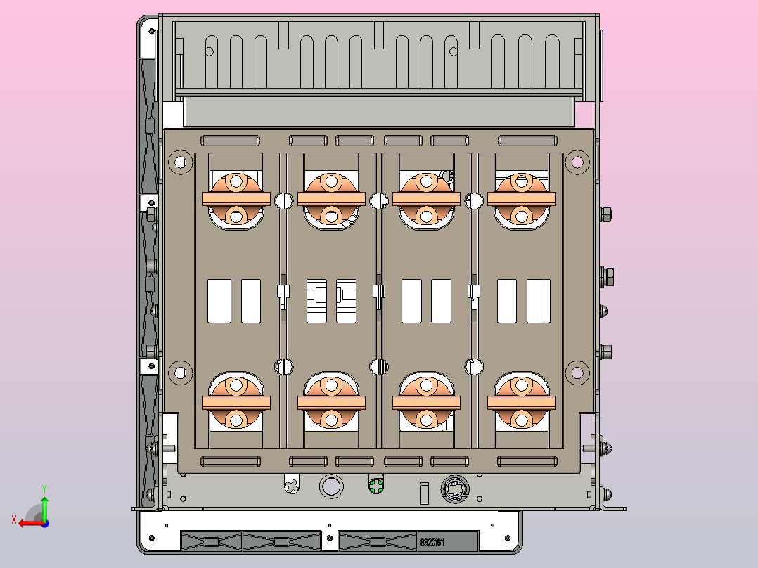 NA8-1600 800A-1000A 4P 抽屉式-水平接线+门框202409后视图