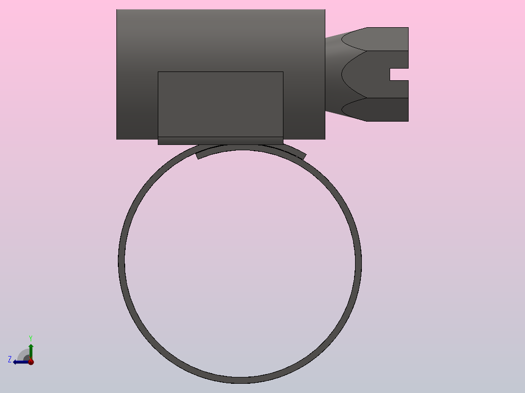 Q675 A型蜗杆传动式软管环箍_Q62022右视图