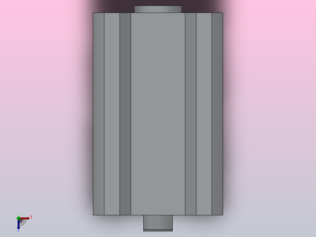 薄型气缸（单杆双作用）HCQ2系列[HCQ2B20-30DFCZ]俯视图