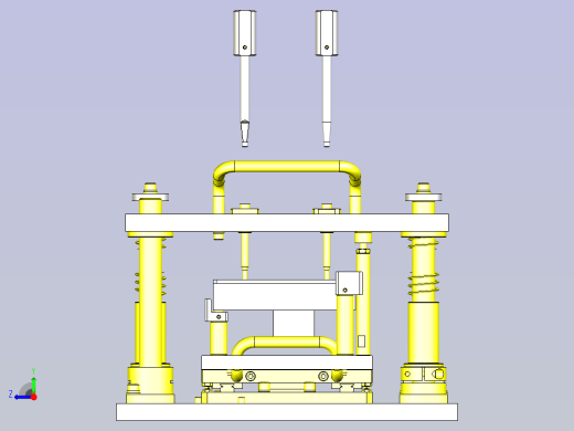 一款孔槽深度检测夹具3D图模型右视缩略图