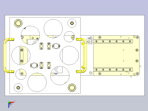 一款孔槽深度检测夹具3D图模型俯视缩略图