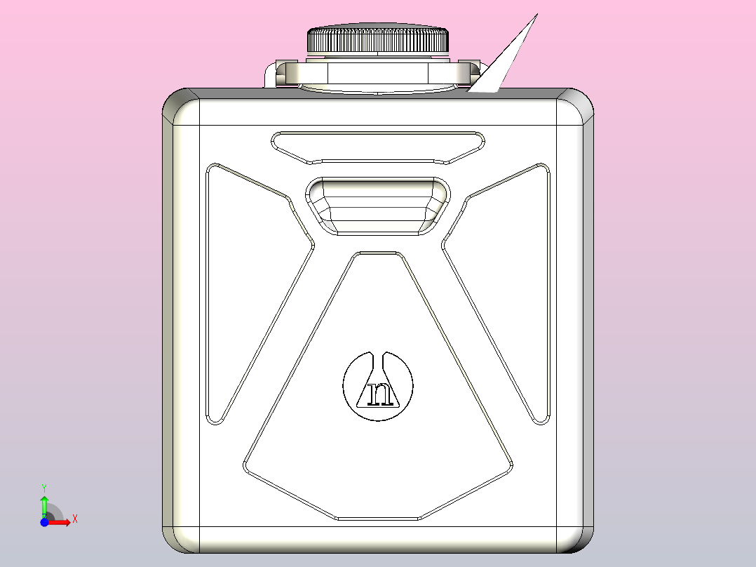 Nalgene可热压罐jerrycan 20l，带盖或不带盖前视图