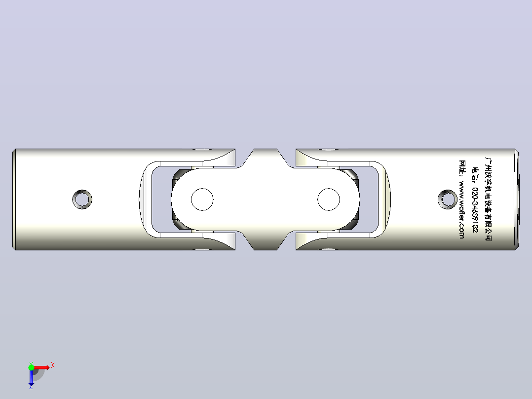 WX,WXD型小型十字轴万向联轴器[WX1-PB-Φ6╱Φ]俯视图