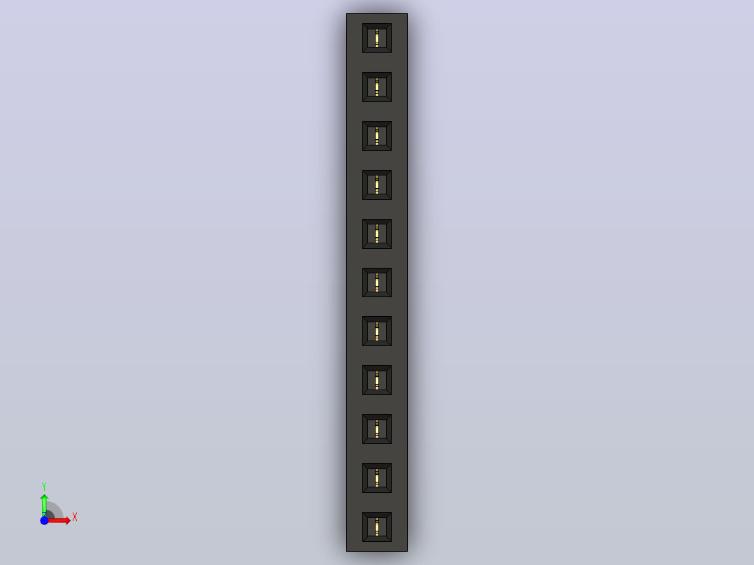 母针头Female_Header_1x11_P2.0_H4.3_straight.step前视图