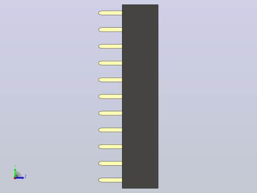 母针头Female_Header_1x11_P2.0_H4.3_straight.step左视缩略图
