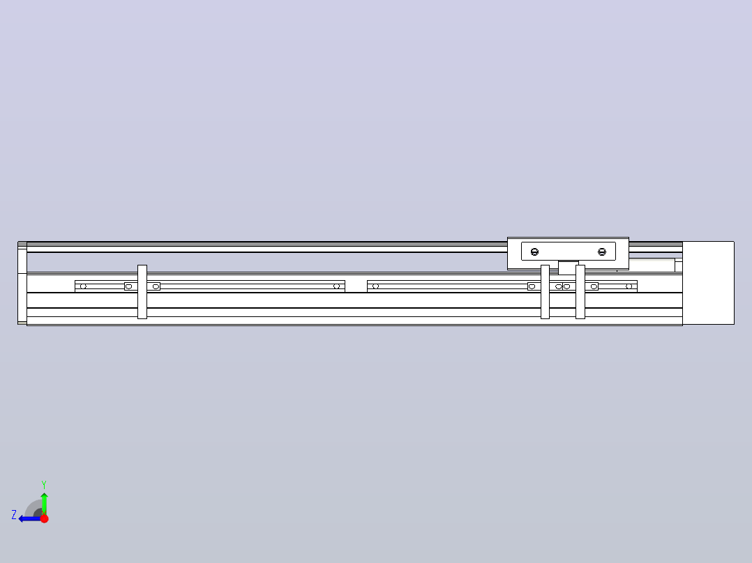 MTH10标准螺杆滑台[MTH10-L#-300-BL-P10-C3]右视图