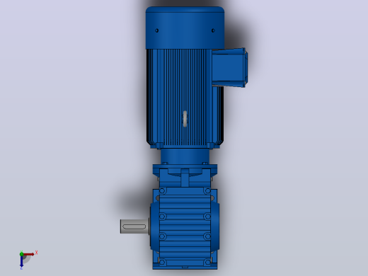 S67底脚轴伸式安装斜齿-蜗轮蜗杆减速机S67-YV1.5-4P-36.2-M1-0°-B俯视缩略图