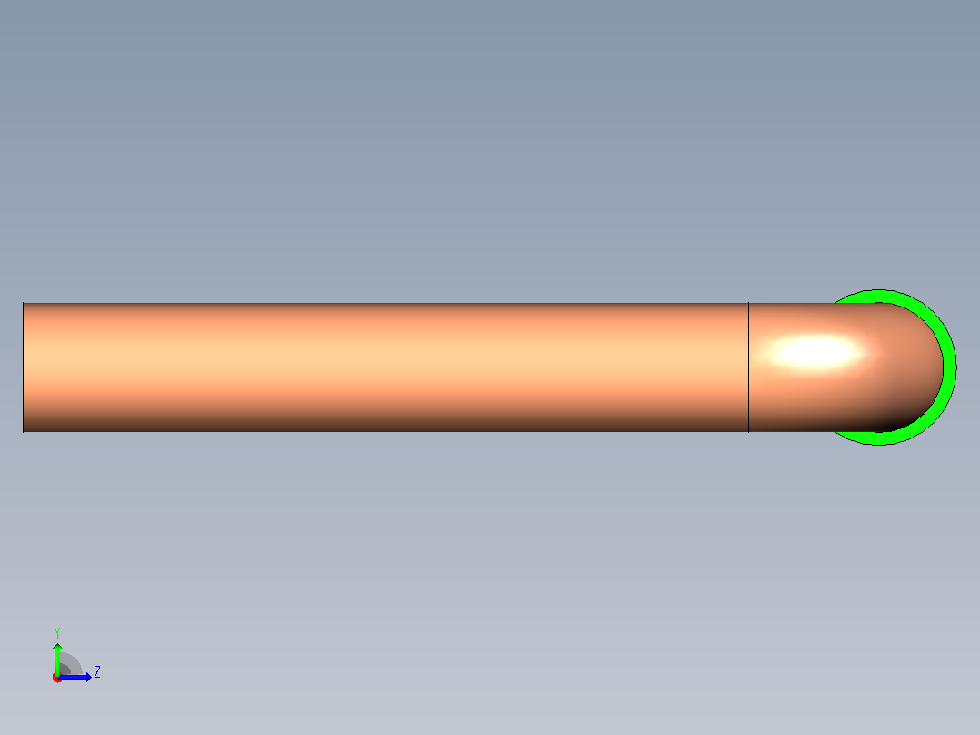 插头连接器Wirebridge_6.35xD0.6mm左视图