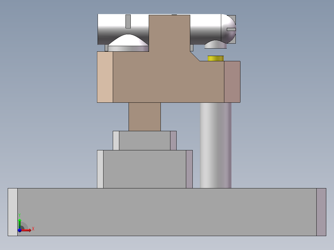压铜嘴工装sw18可编辑前视图