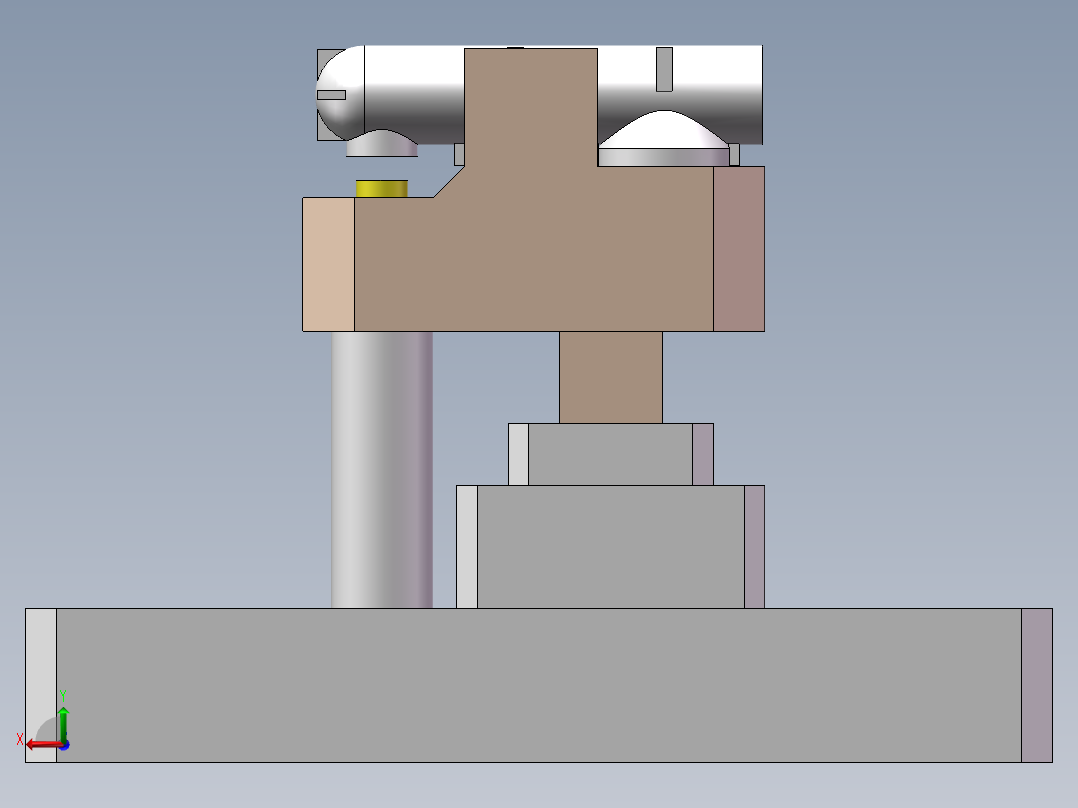 压铜嘴工装sw18可编辑后视图