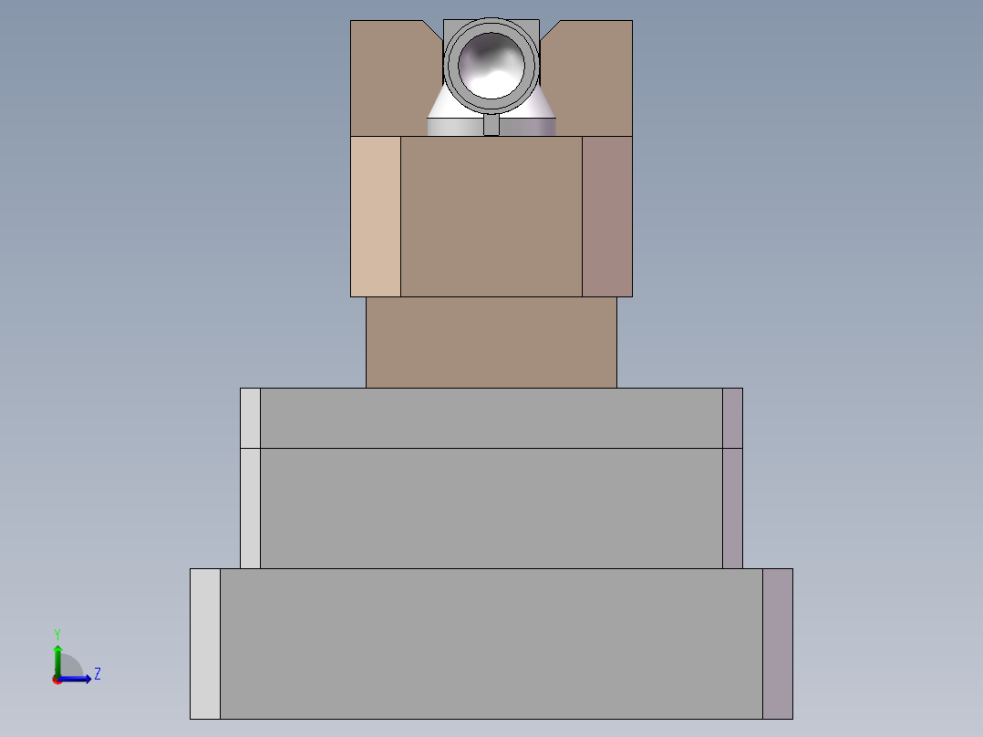 压铜嘴工装sw18可编辑左视图