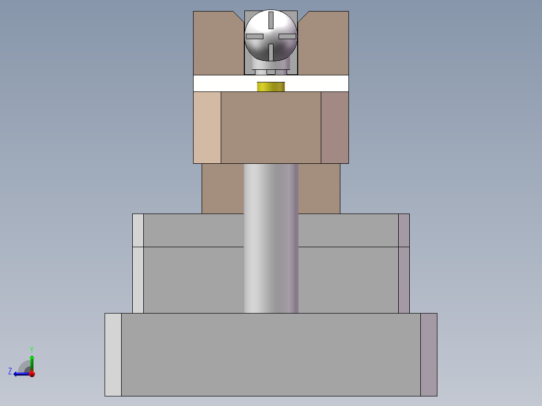 压铜嘴工装sw18可编辑右视图