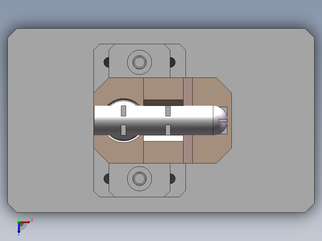 压铜嘴工装sw18可编辑俯视图