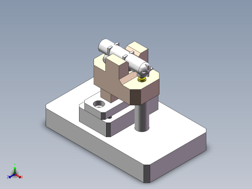 压铜嘴工装sw18可编辑正等轴测缩略图
